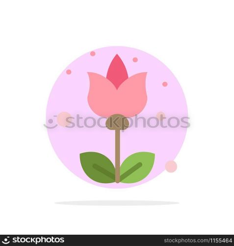 Flower, Flora, Floral, Flower Abstract Circle Background Flat color Icon