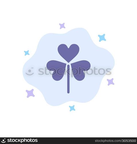 Flower, Flora, Floral, Flower, Nature Blue Icon on Abstract Cloud Background