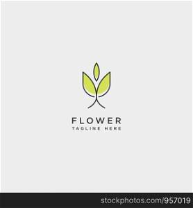 flower floral line beauty premium simple logo template vector icon element. flower floral line beauty premium simple logo template