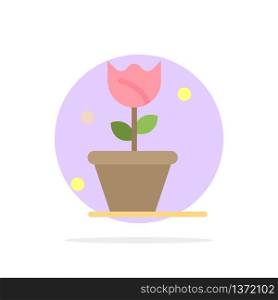 Flower, Floral, Nature, Spring Abstract Circle Background Flat color Icon