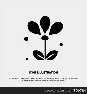 Flower, Floral, Nature, Spring solid Glyph Icon vector