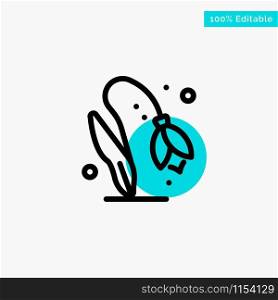 Flower, Floral, Nature, Spring turquoise highlight circle point Vector icon