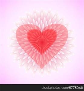 flower heart, love concept, vector