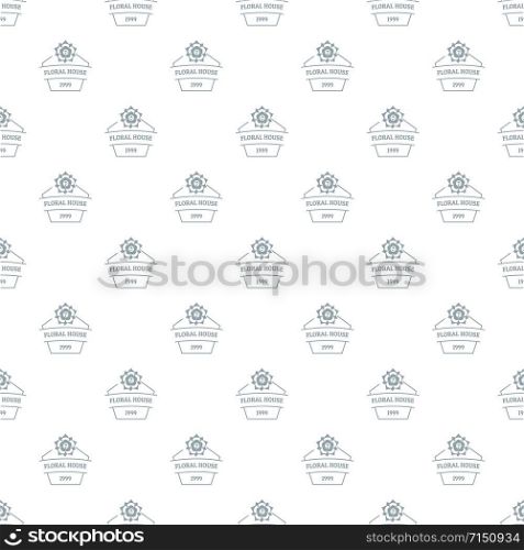 Flower house pattern vector seamless repeat for any web design. Flower house pattern vector seamless