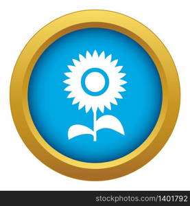 Flower icon blue vector isolated on white background for any design. Flower icon blue vector isolated