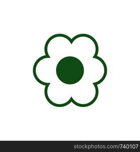 Flower icon. Creative logo. Green ecological sign. Protect planet. Vector illustration for design.