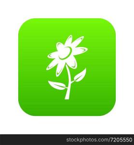 Flower icon green vector isolated on white background. Flower icon green vector