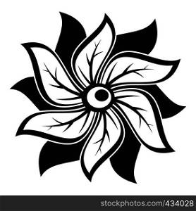 Flower icon in simple style isolated on white background vector illustration. Flower icon, simple style