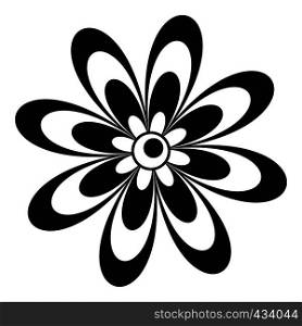 Flower icon in simple style isolated on white background vector illustration. Flower icon, simple style