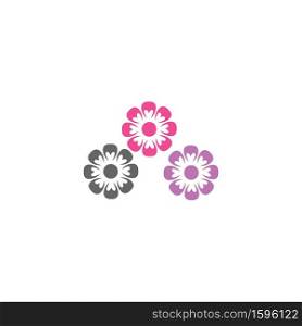 flower icon logo creative design vector