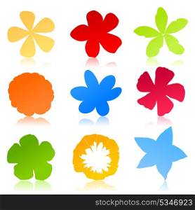 Flower icon. Set of icons on a theme a flower. A vector illustration