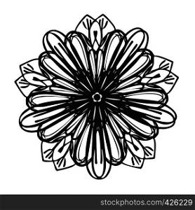 Flower icon. Simple illustration of flower vector icon for web design isolated on white background. Flower icon, simple style