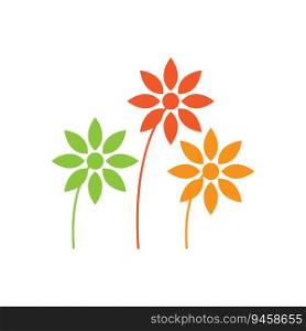 flower icon vector template illustration logo design