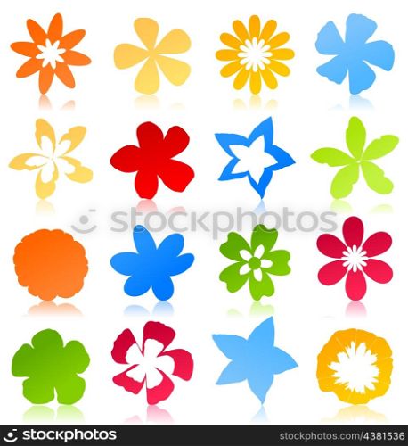Flower icon2. Set of icons on a theme a flower. A vector illustration