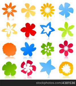 Flower icon2. Set of icons on a theme a flower. A vector illustration