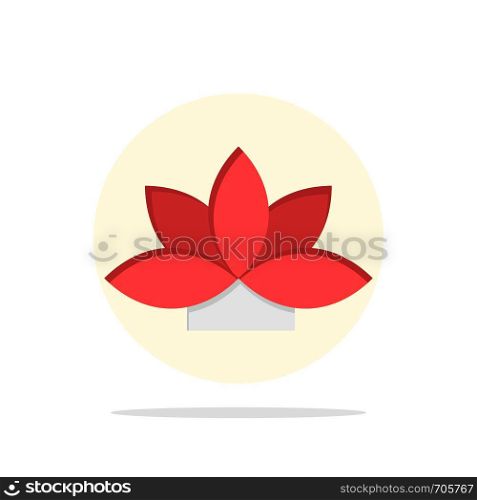 Flower, India, Lotus, Plant Abstract Circle Background Flat color Icon
