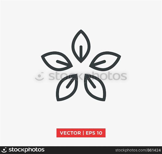 Flower Leaf Icon Vector Illustration
