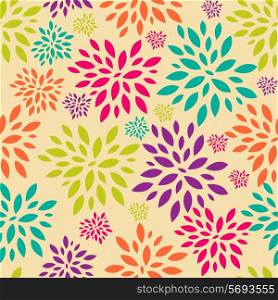 Flower Leaves Seamless Pattern Background Vector Illustration. EPS10