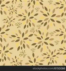 Flower Leaves Seamless Pattern Background Vector Illustration. EPS10. Flower Leaves Seamless Pattern Background Vector Illustration
