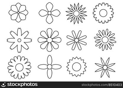 Flower line icon set. Collection of minimalist flowers. Vector hand drawn illustration with wildflowers. For logo design, tattoo, postcard. editable stroke. Flower line icon set. Collection of minimalist flowers. Vector hand drawn illustration with wildflowers. For logo design, tattoo, postcard. editable stroke.