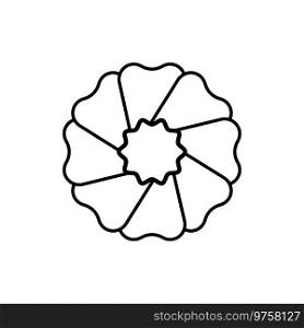 Flower line icon vector