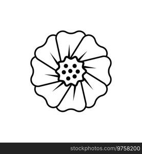 Flower line icon vector