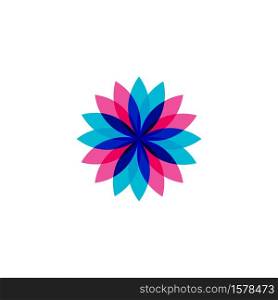 flower logo abstract template vector design