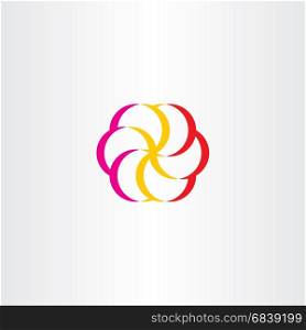 flower logo floral symbol vector design