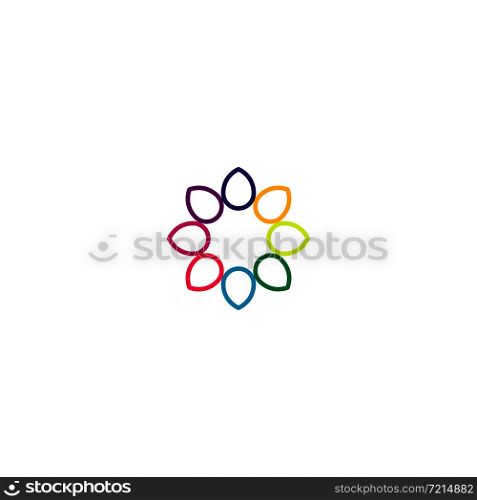 Flower logo icon symbol illustration. Vector eps10