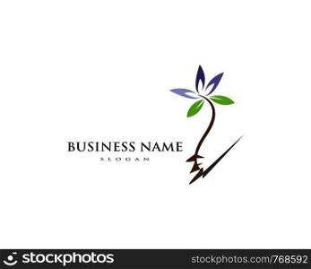 flower logo template vector