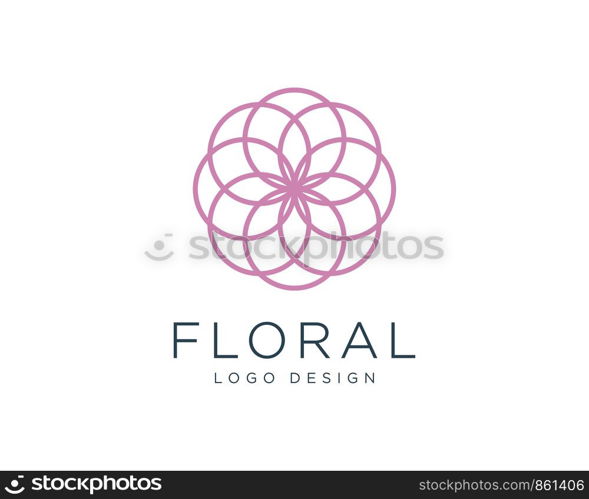 Flower Ornament Logo Vector Illustration