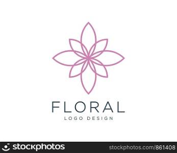 Flower Ornament Logo Vector Illustration