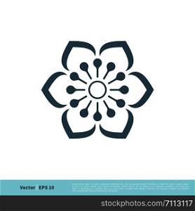 Flower Ornamental Decoration Icon Vector Logo Template Illustration Design. Vector EPS 10.