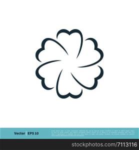 Flower Ornamental Icon Vector Logo Template Illustration Design. Vector EPS 10.