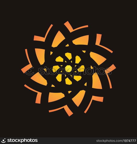 Flower pattern background vector logo template