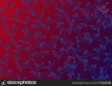 flower pattern with Neon purple background. Vector illustration