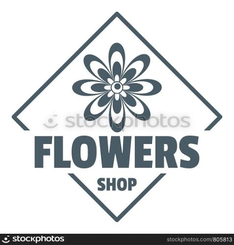 Flower plant logo. Simple illustration of flower plant vector logo for web. Flower plant logo, simple gray style