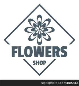 Flower plant logo. Simple illustration of flower plant vector logo for web. Flower plant logo, simple gray style