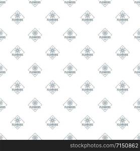 Flower plant pattern vector seamless repeat for any web design. Flower plant pattern vector seamless