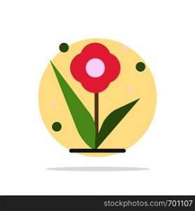 Flower, Plant, Rose, Spring Abstract Circle Background Flat color Icon