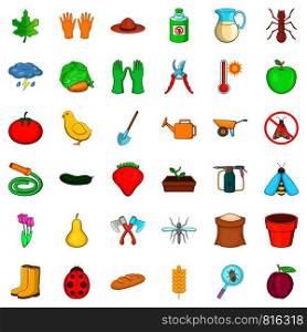 Flower pot icons set. Cartoon style of 36 flower pot vector icons for web isolated on white background. Flower pot icons set, cartoon style