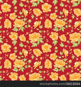 Flower samless pattern for your wallpaper design. Vector illustration.