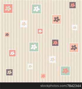 Flower seamless pattern background, vector illustration