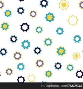 Flower Seamless Pattern Background. Vector Illustration.. Flower Seamless Pattern Background. Vector Illustration