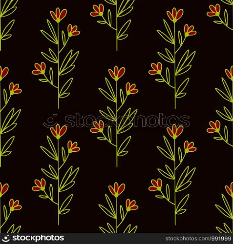 Flower seamless pattern design for paper page fill, textile print. Floral elegant background. Flowers repeat pattern in red yellow and brown colors. Flower seamless pattern design for paper page fill, textile print. Floral elegant background. Flowers repeat pattern in red yellow and brown colors.
