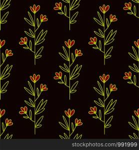 Flower seamless pattern design for paper page fill, textile print. Floral elegant background. Flowers repeat pattern in red yellow and brown colors. Flower seamless pattern design for paper page fill, textile print. Floral elegant background. Flowers repeat pattern in red yellow and brown colors.