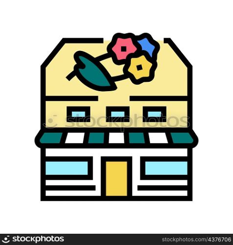 flower shop color icon vector. flower shop sign. isolated symbol illustration. flower shop color icon vector illustration