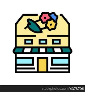 flower shop color icon vector. flower shop sign. isolated symbol illustration. flower shop color icon vector illustration