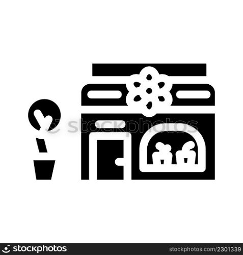 flower shop glyph icon vector. flower shop sign. isolated contour symbol black illustration. flower shop glyph icon vector illustration