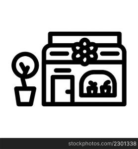 flower shop line icon vector. flower shop sign. isolated contour symbol black illustration. flower shop line icon vector illustration
